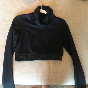 nike cowl neck cropped sweatshirt